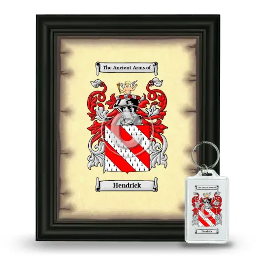 Hendrick Framed Coat of Arms and Keychain - Black
