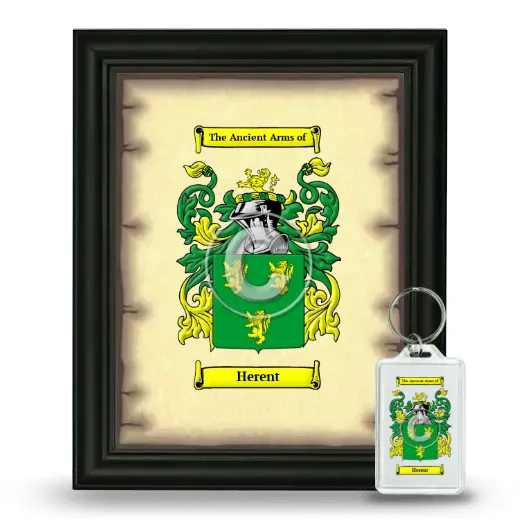 Herent Framed Coat of Arms and Keychain - Black