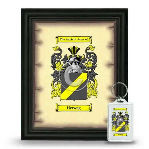 Herweg Framed Coat of Arms and Keychain - Black