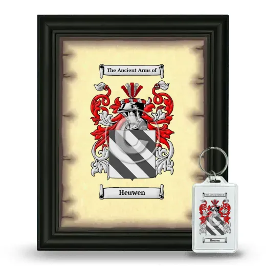 Heuwen Framed Coat of Arms and Keychain - Black