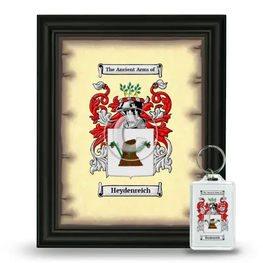 Heydenreich Framed Coat of Arms and Keychain - Black