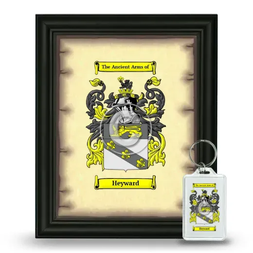 Heyward Framed Coat of Arms and Keychain - Black