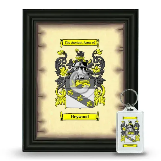 Heywood Framed Coat of Arms and Keychain - Black