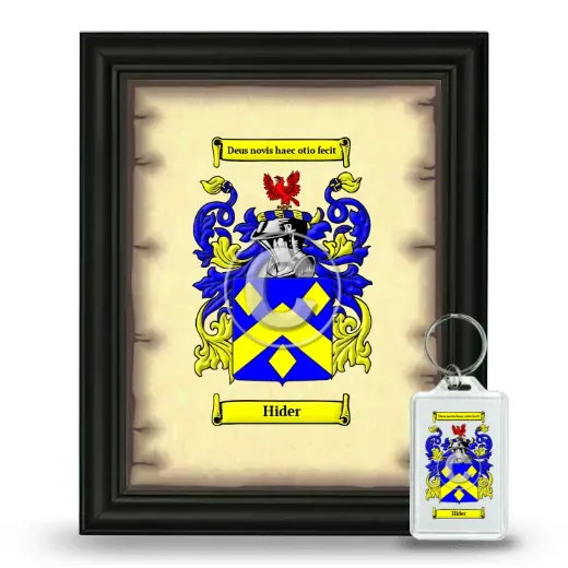 Hider Framed Coat of Arms and Keychain - Black