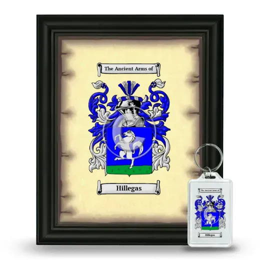 Hillegas Framed Coat of Arms and Keychain - Black