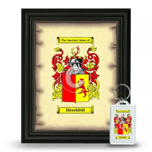 Hirschfeld Framed Coat of Arms and Keychain - Black