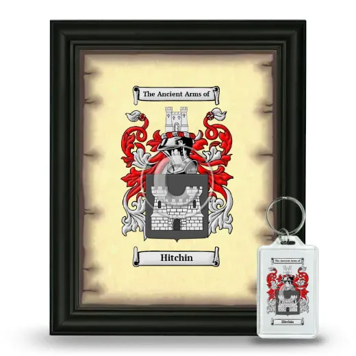 Hitchin Framed Coat of Arms and Keychain - Black