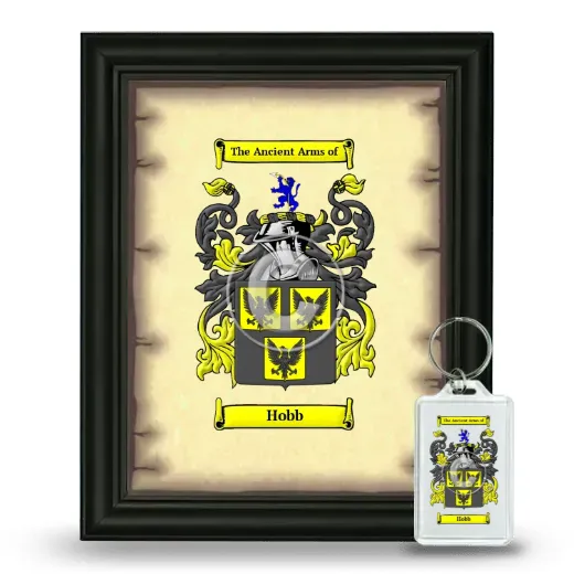 Hobb Framed Coat of Arms and Keychain - Black