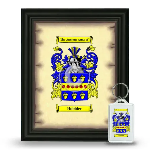 Hobbler Framed Coat of Arms and Keychain - Black