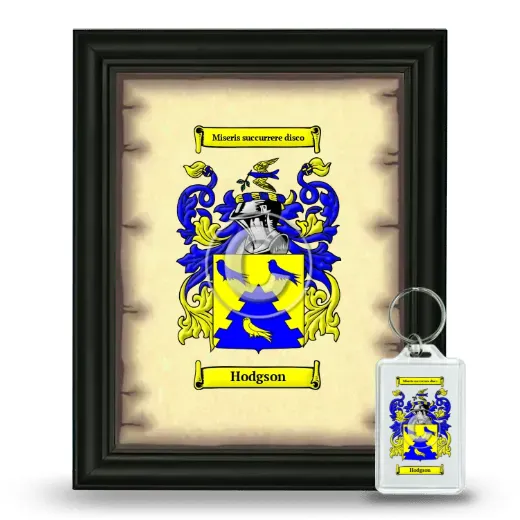 Hodgson Framed Coat of Arms and Keychain - Black