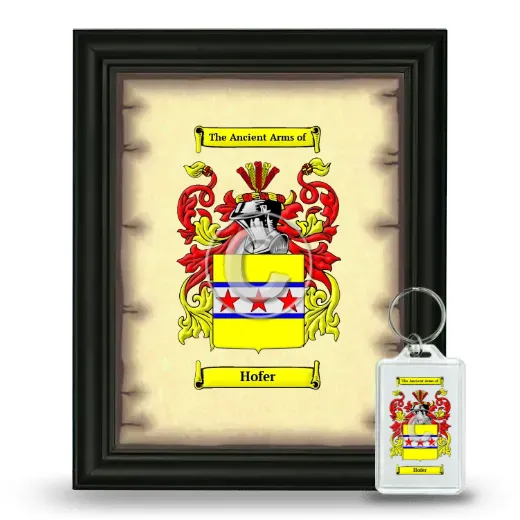 Hofer Framed Coat of Arms and Keychain - Black