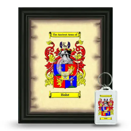 Holst Framed Coat of Arms and Keychain - Black