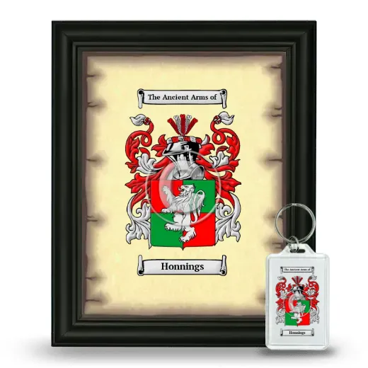 Honnings Framed Coat of Arms and Keychain - Black