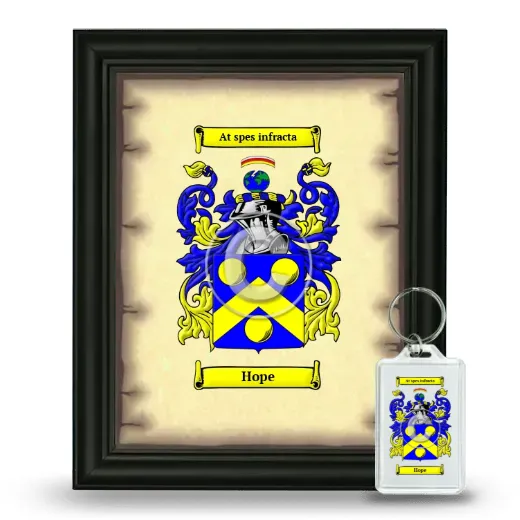 Hope Framed Coat of Arms and Keychain - Black