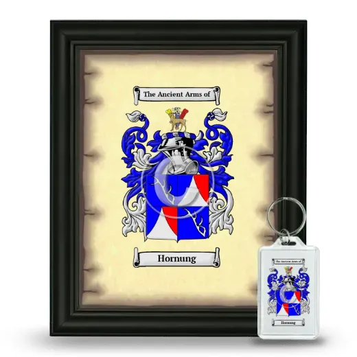 Hornung Framed Coat of Arms and Keychain - Black