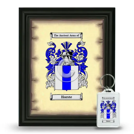 Horste Framed Coat of Arms and Keychain - Black