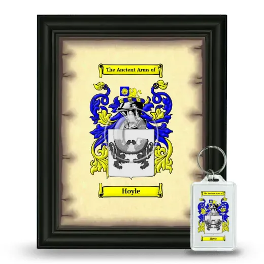 Hoyle Framed Coat of Arms and Keychain - Black