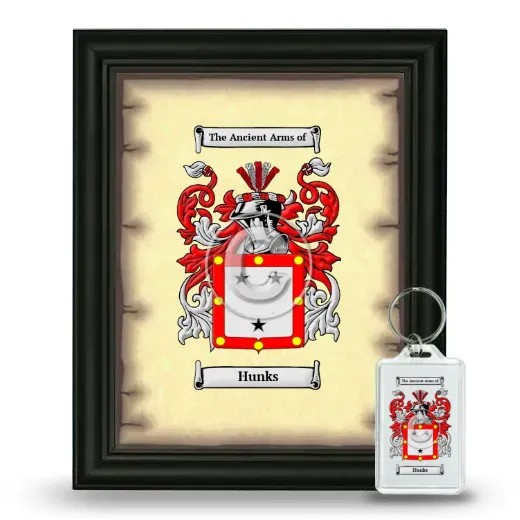 Hunks Framed Coat of Arms and Keychain - Black