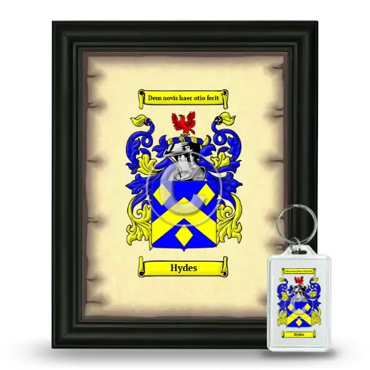Hydes Framed Coat of Arms and Keychain - Black