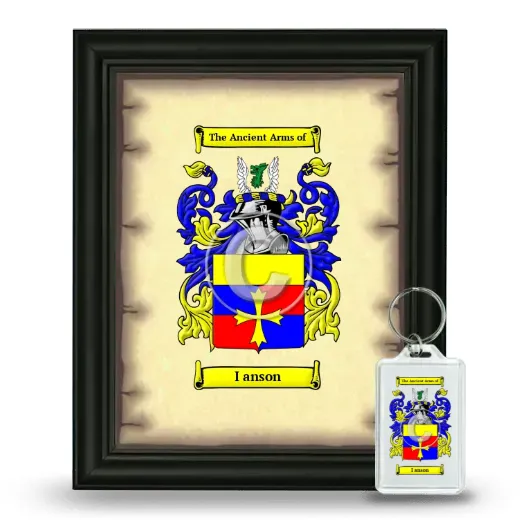 I anson Framed Coat of Arms and Keychain - Black