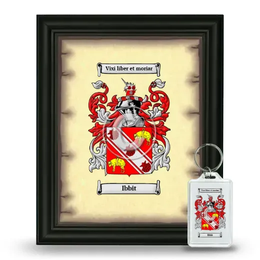 Ibbit Framed Coat of Arms and Keychain - Black