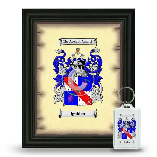 Igulden Framed Coat of Arms and Keychain - Black