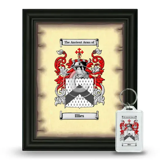 Illies Framed Coat of Arms and Keychain - Black