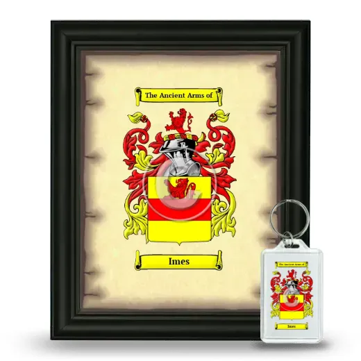 Imes Framed Coat of Arms and Keychain - Black