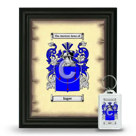Inger Framed Coat of Arms and Keychain - Black