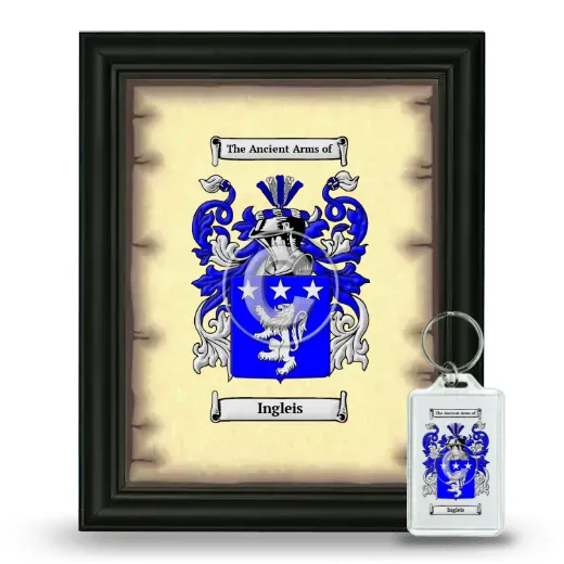 Ingleis Framed Coat of Arms and Keychain - Black