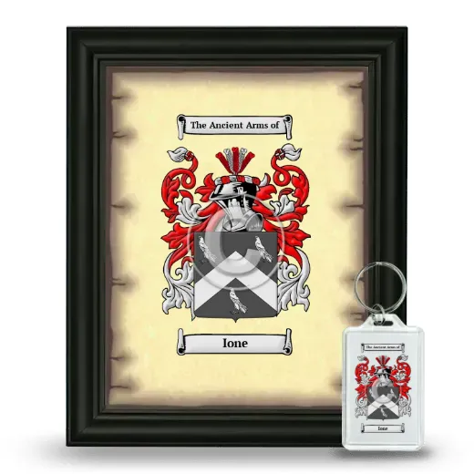 Ione Framed Coat of Arms and Keychain - Black