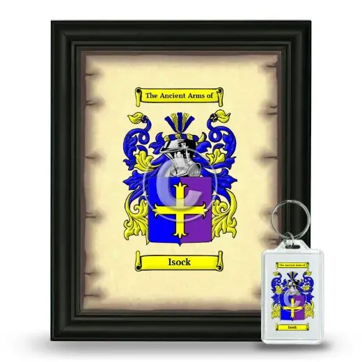 Isock Framed Coat of Arms and Keychain - Black