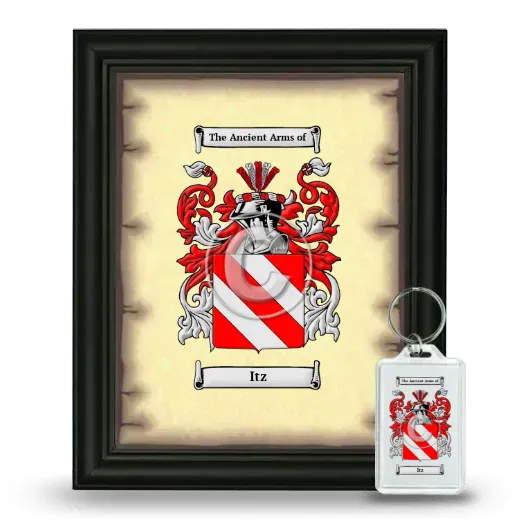 Itz Framed Coat of Arms and Keychain - Black