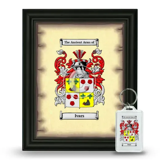 Ivars Framed Coat of Arms and Keychain - Black
