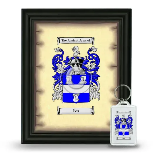 Ivo Framed Coat of Arms and Keychain - Black