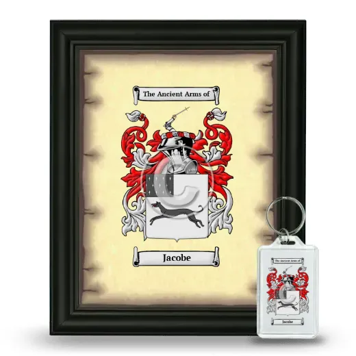 Jacobe Framed Coat of Arms and Keychain - Black