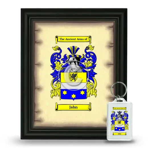 Jahn Framed Coat of Arms and Keychain - Black