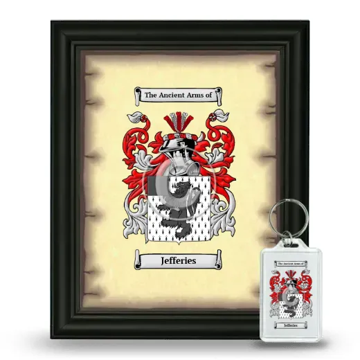 Jefferies Framed Coat of Arms and Keychain - Black