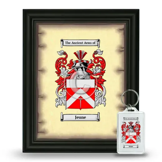 Jeune Framed Coat of Arms and Keychain - Black