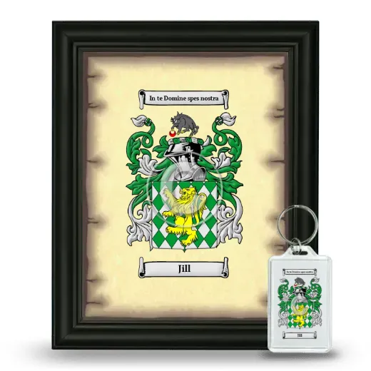 Jill Framed Coat of Arms and Keychain - Black