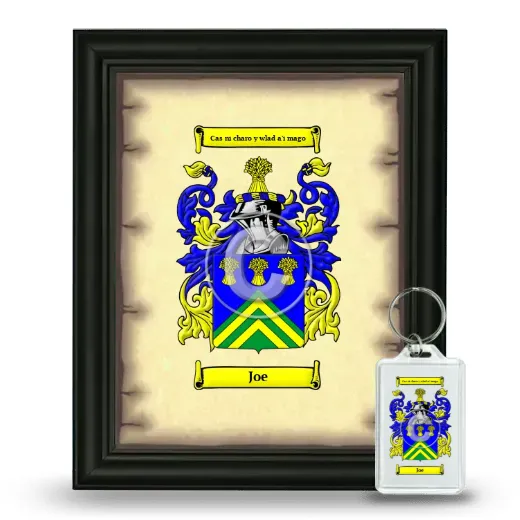 Joe Framed Coat of Arms and Keychain - Black