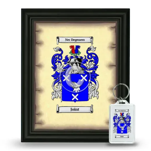 Joint Framed Coat of Arms and Keychain - Black