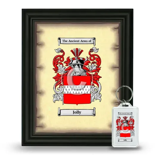 Jolly Framed Coat of Arms and Keychain - Black