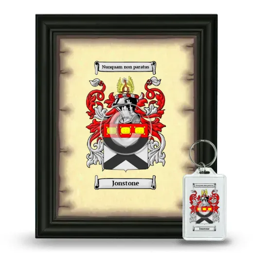 Jonstone Framed Coat of Arms and Keychain - Black