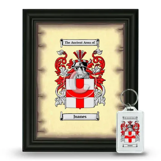 Juanes Framed Coat of Arms and Keychain - Black