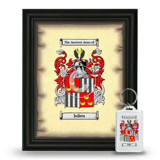 Julien Framed Coat of Arms and Keychain - Black