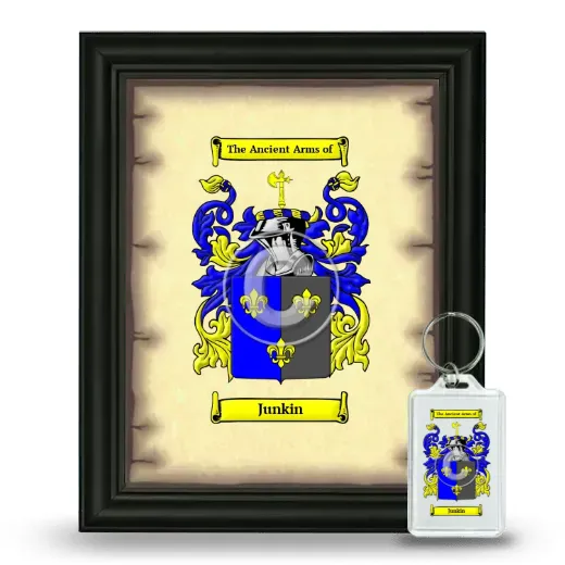 Junkin Framed Coat of Arms and Keychain - Black