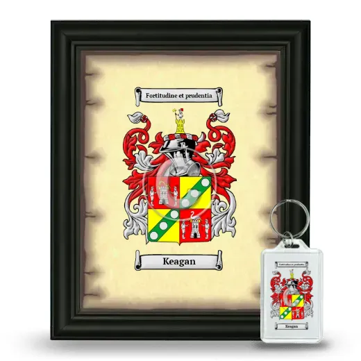 Keagan Framed Coat of Arms and Keychain - Black