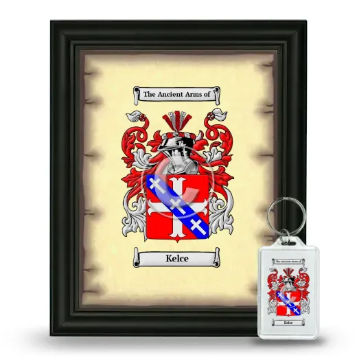 Kelce Framed Coat of Arms and Keychain - Black