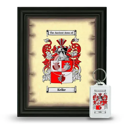 Kelke Framed Coat of Arms and Keychain - Black